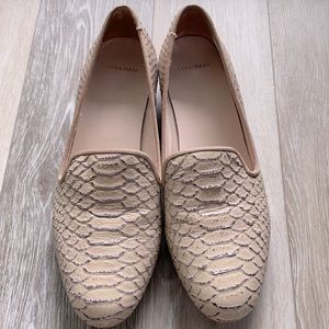 Cole Haan faux snake skin loafers